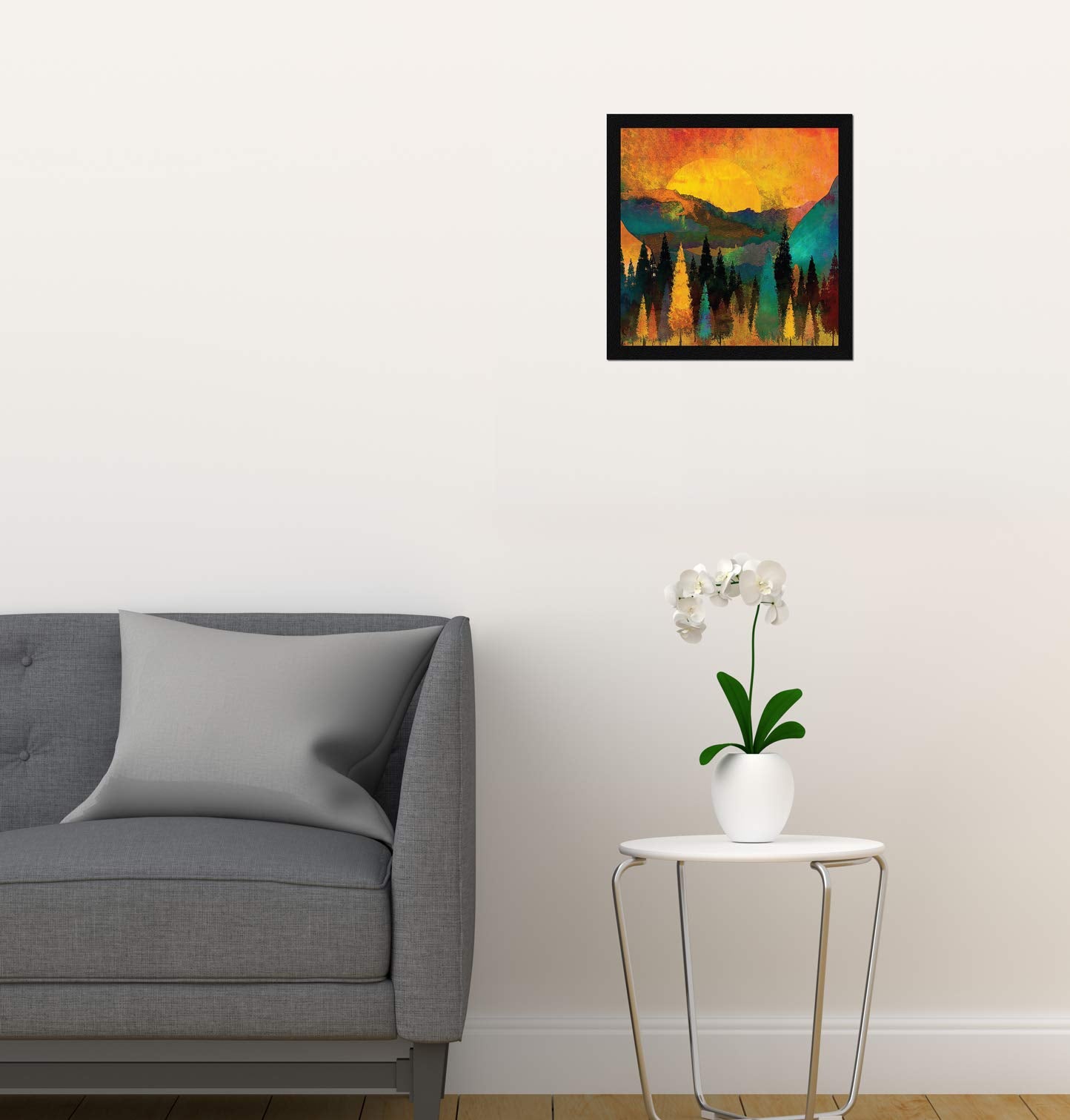 Artx Natural Scenery Framed Painting (13 X 13 Inches, Multicolor, Synthetic Wood)