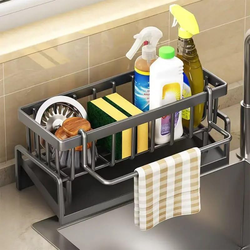 Openja Dish Racks Dish Drying Rack For Kitchen Counter, MultiPurpose Sink Organizer Sponge Holder, Brush Storage Rack And Drain