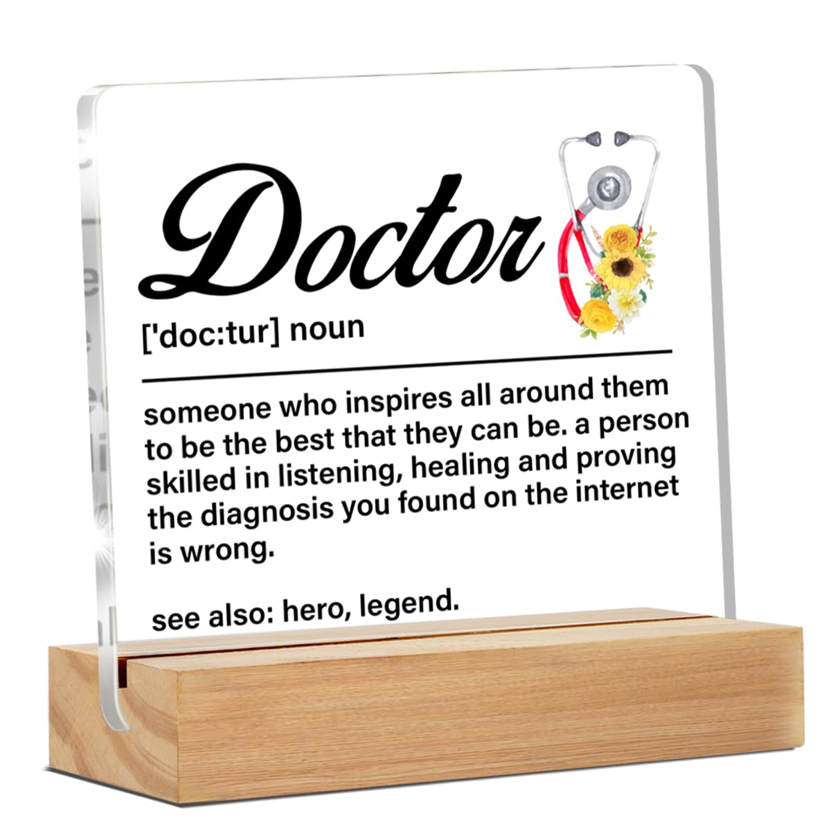 Engineer Gifts for Men Women, Engineering Gifts for Engineer Retirement Graduation, Engineer Definition Clear Desk Decorative Si