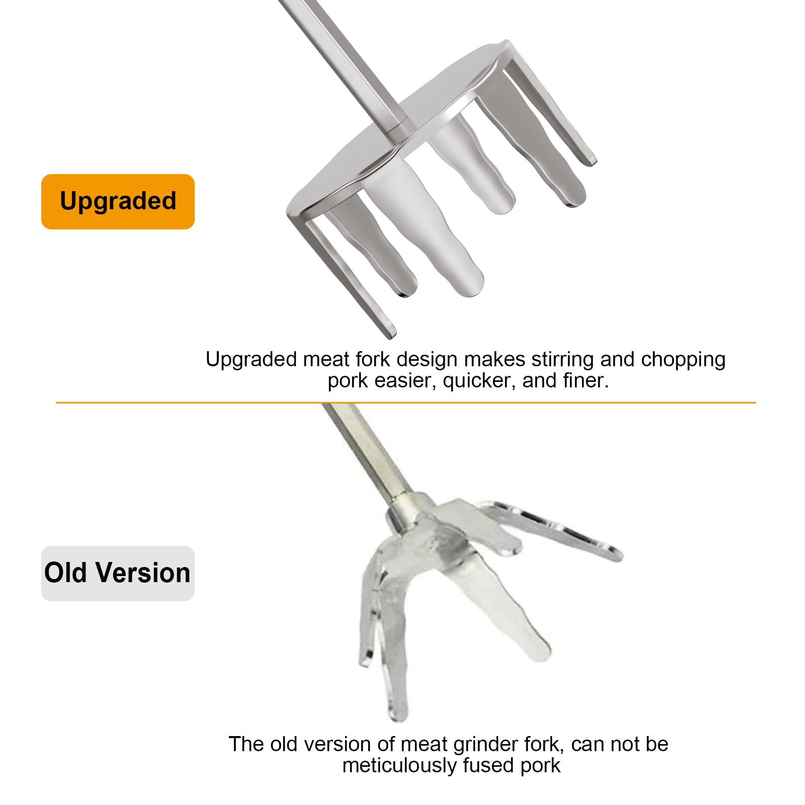 Outspark 3 Inch Stainless Steel Pork Puller Used with Standard Hand Drill Pork Shredder Drill Attachment