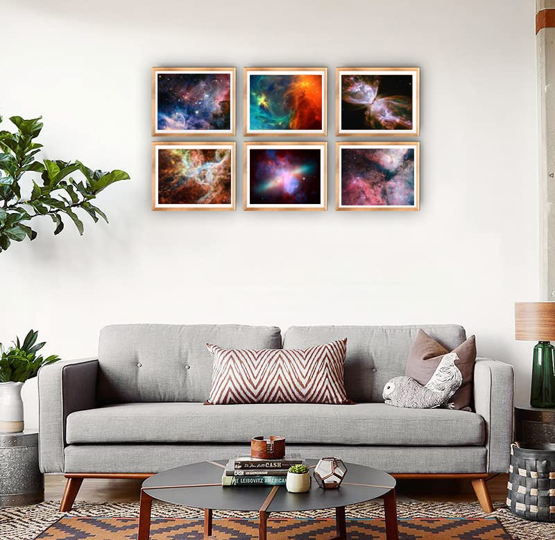 Pousrede Universe Starry Sky Wall Art Outer Space Fantastic Nebula Galaxy Painting Pictures,For Bedroom, Living Room, Bathroom D