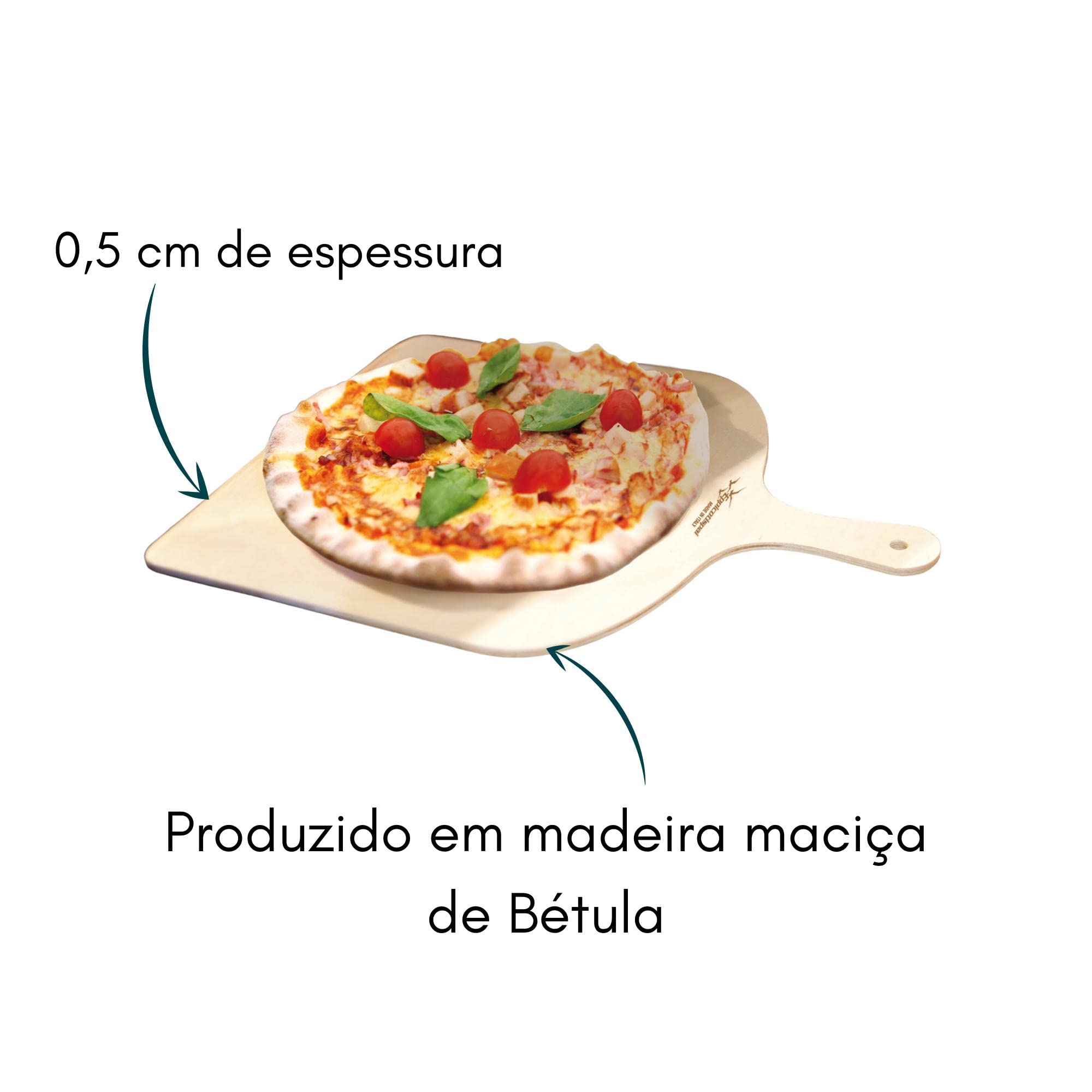 Eppicotispai Birchwood Pizza Peel, 14.75 By 19.70'', Cream