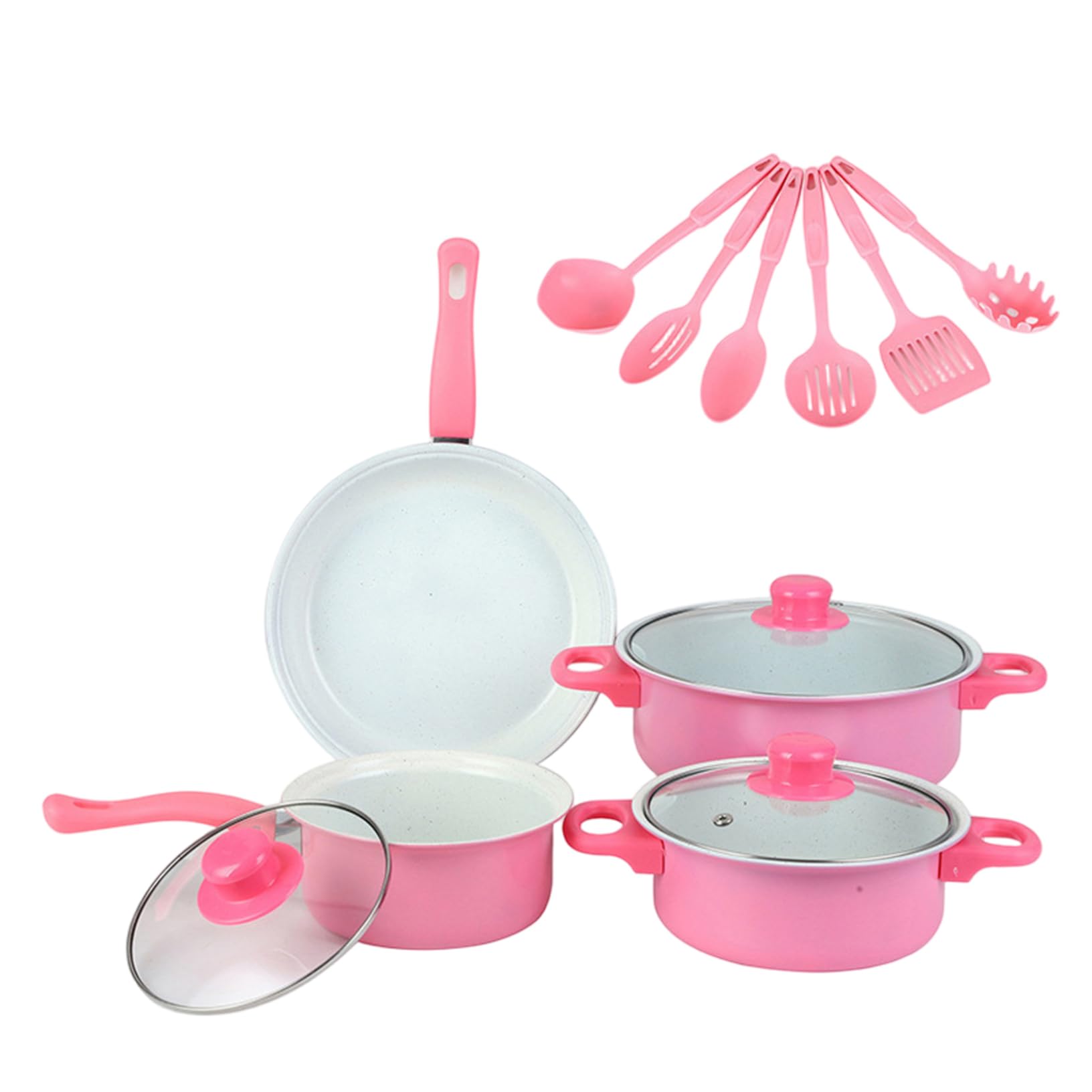 Nonstick Cookware Set, 13piece Nonstick Cookware Set, Non Stick Pots And Pans With Frying Pan, Saucepans, Milk Pot & Utensils F