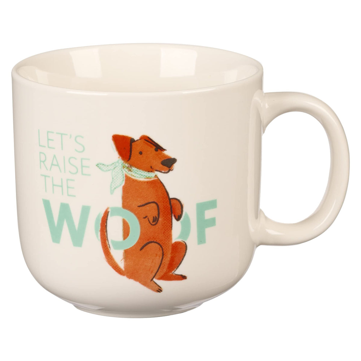 The Fur Side Dog Mom Gift Coffee Mug, Let's Raise the Woof Fun Coffee Cup Gift for Dog Lovers, Labrador Retriever Breed Owners,