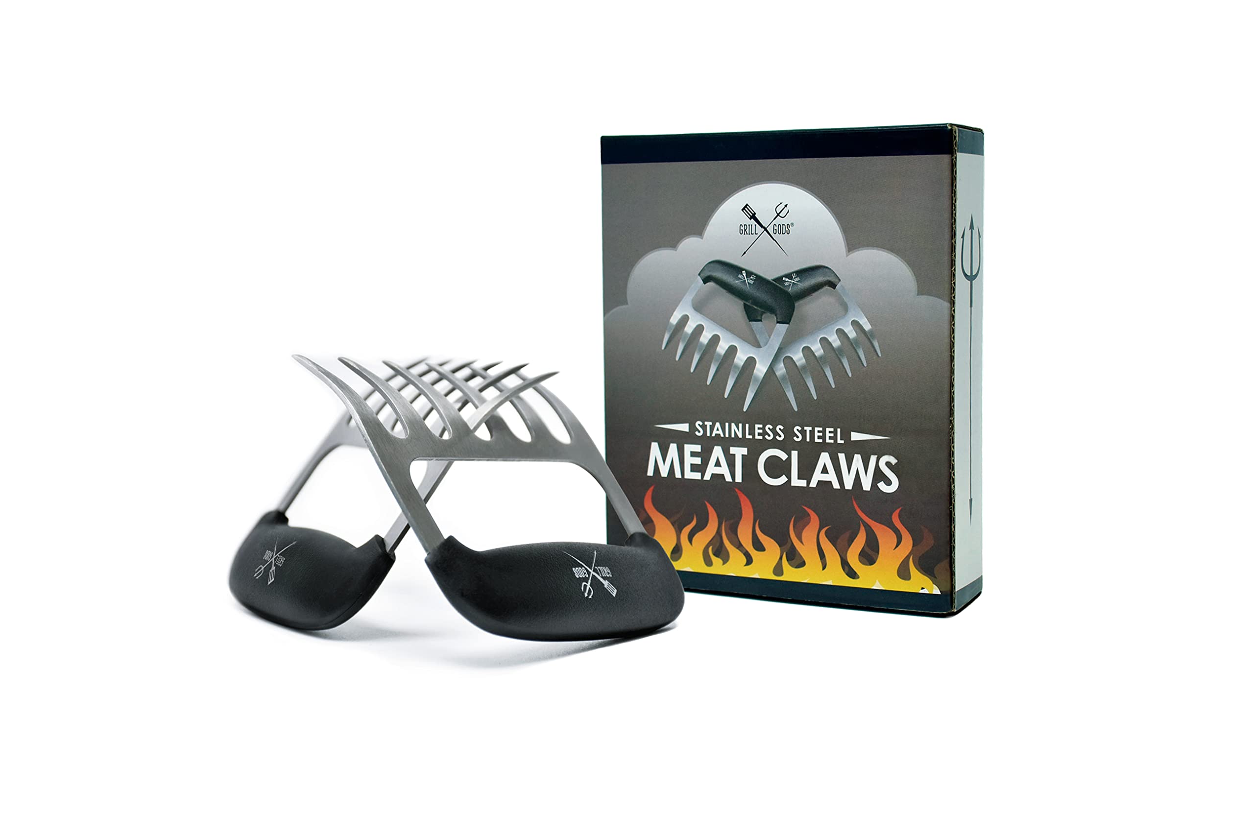 Grill Gods Meat Claws - Stainless Steel Smoker Accessories - Ultra-Sharp Meat Shredder Will Easily Tear Up Pulled Pork, Chicken,