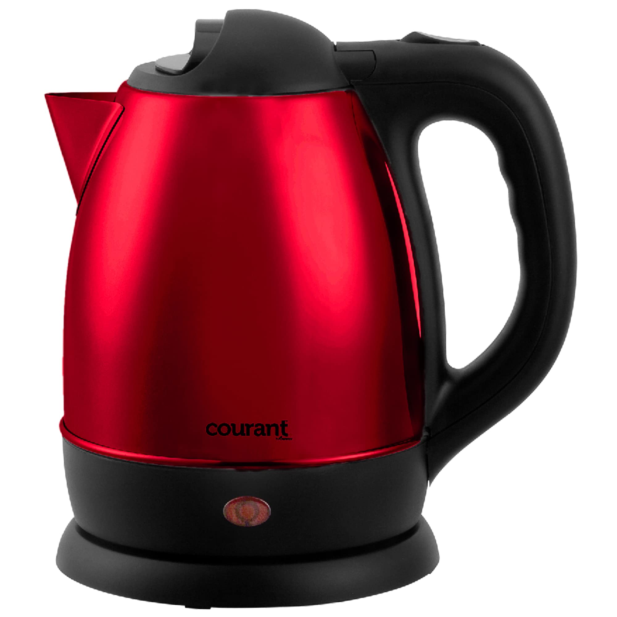 Courant 1.5 Liter Kettle Red Stainless Steel Cordless Electric Kettle With 360 Degree Rotational Body, Automatic Safety Shut-Off