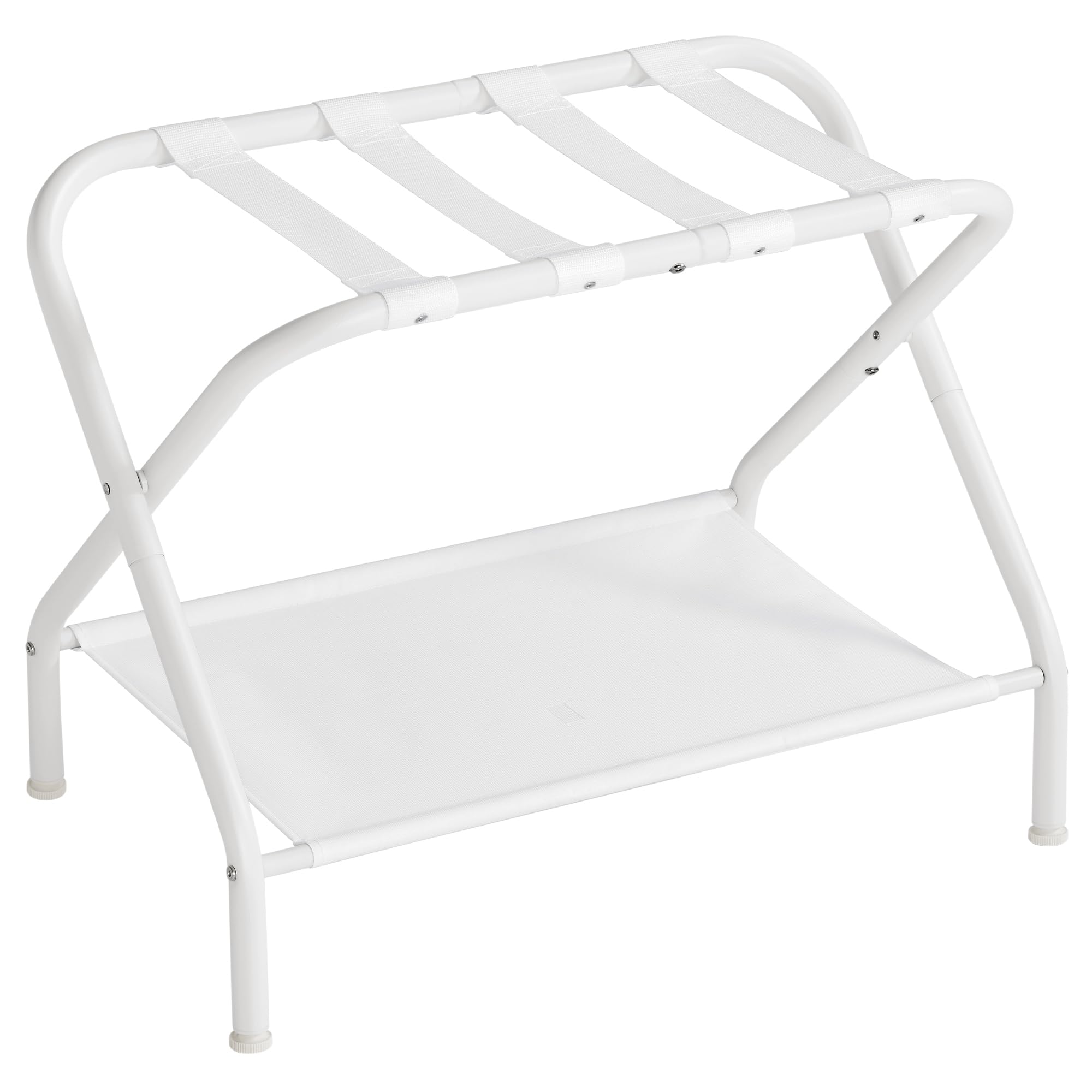 Songmics Luggage Rack, Suitcase Stand With Fabric Storage Shelf, For Guest Room, Bedroom, Hotel, Foldable, Holds Up To 110 Lb, 2