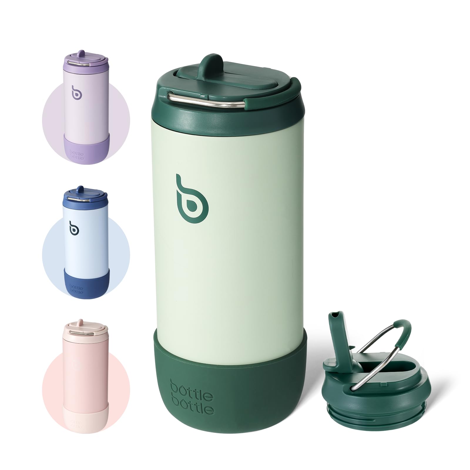 BOTTLE BOTTLE Kids Water Bottle 12 oz for Boys Girls green