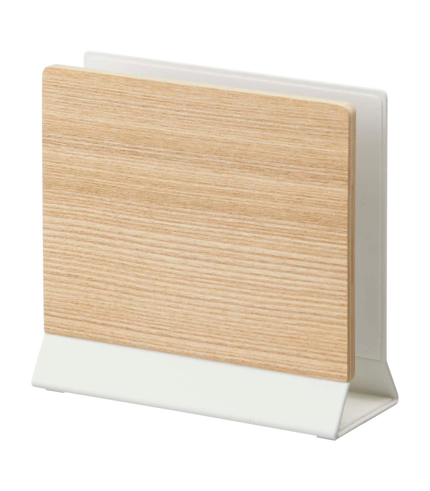 Yamazaki Home Rin Portable Laptop Holder Stand For Desk In Bedroom Or Office, Wooden Storage Station - Steel + Wood