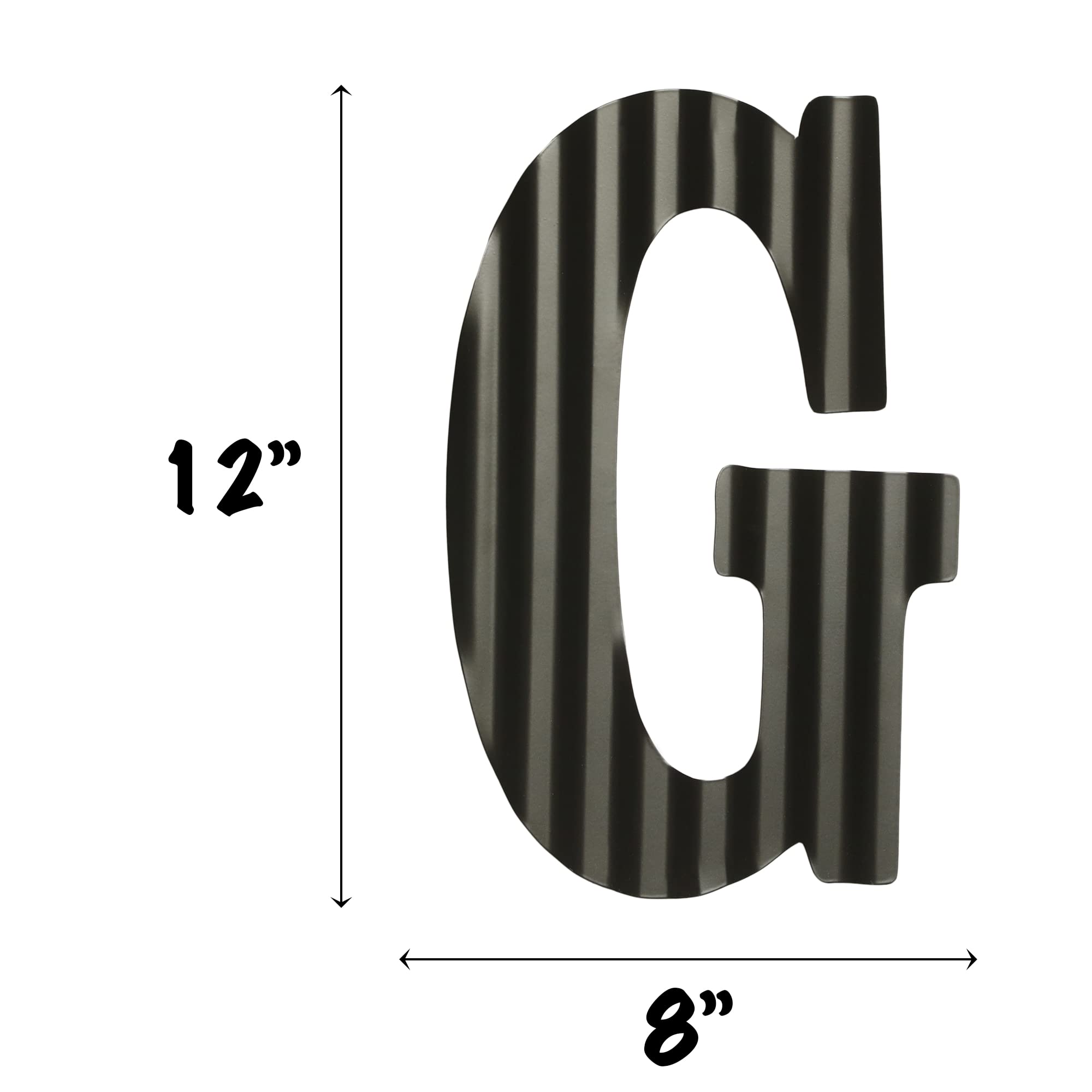 COLLECTIVE HOME - 12 Letters for Wall Decor, Decorative Corrugated Black Letters, Monogram Hanging Wall Art, Hanging Alphabet Si