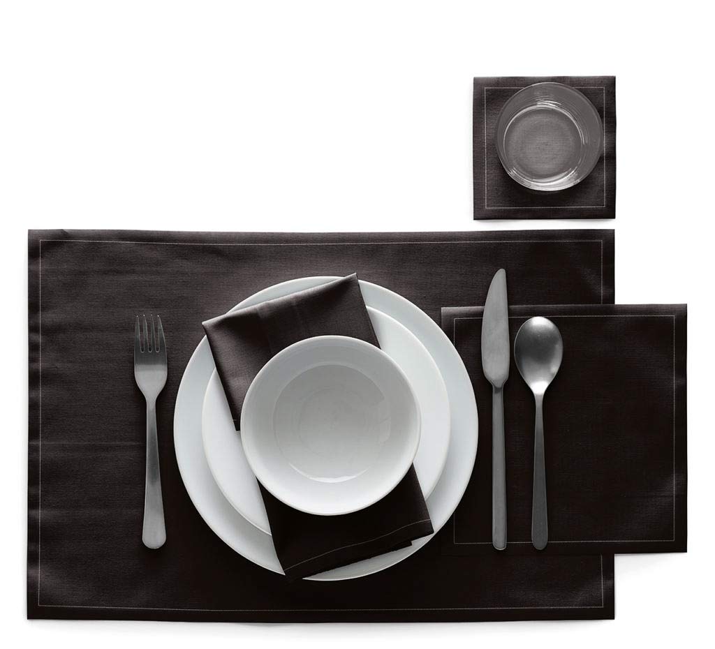 Cotton Luncheon Napkin - 25 Napkins Per Roll - Black