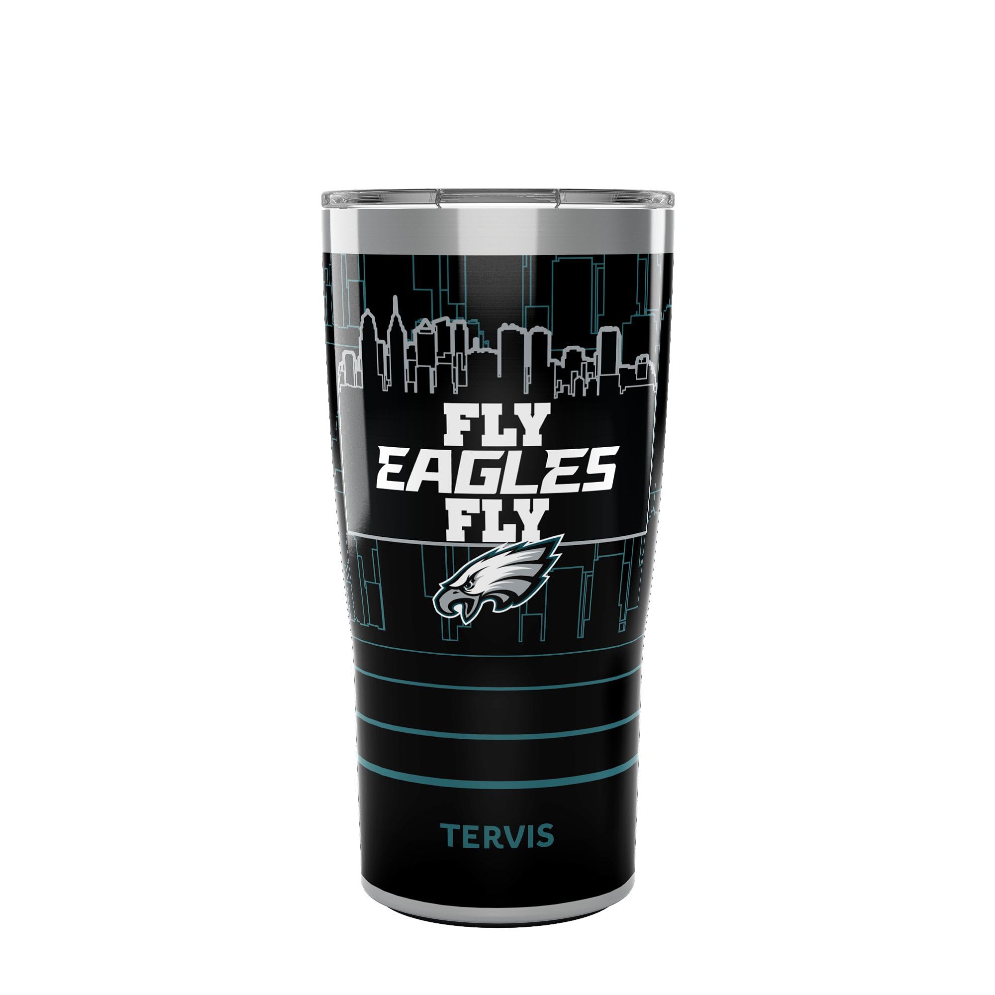 Tervis Traveler NFL Philadelphia Eagles  Fly Eagles Fly Slogan Triple Walled Insulated Tumbler Travel Cup Keeps Drinks Cold & H