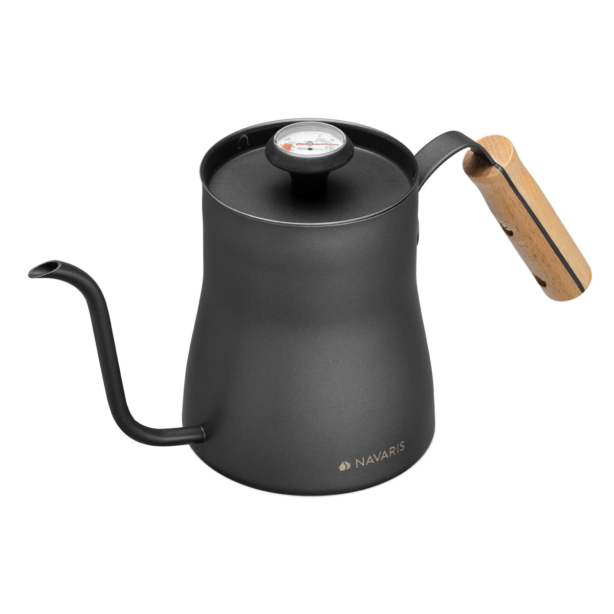 Navaris 33.8 Oz (1 Fl L) Gooseneck Kettle For Stove Top Burners - Stainless Steel Kettle With Pour Over Spout For Coffee Or Wate