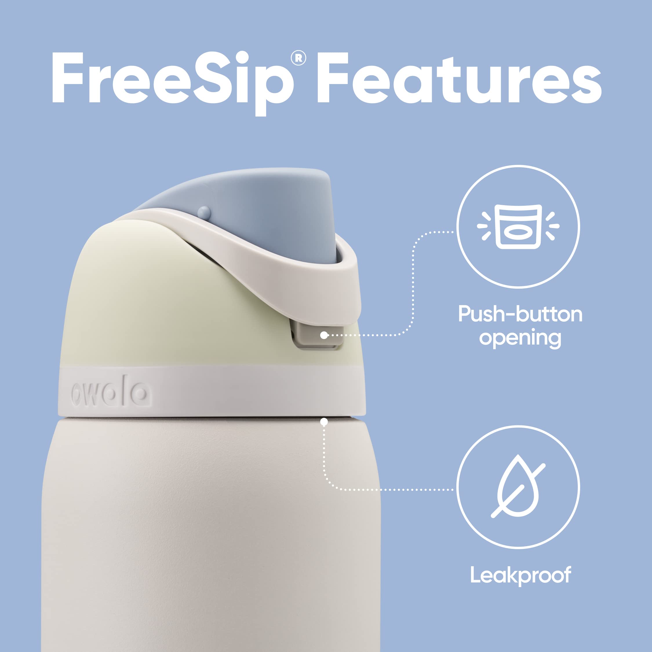 Owala Freesip Insulated Stainless Steel Water Bottle With Straw For Sports, Travel, And School Bpa-Free Sports Water Bottle, 24