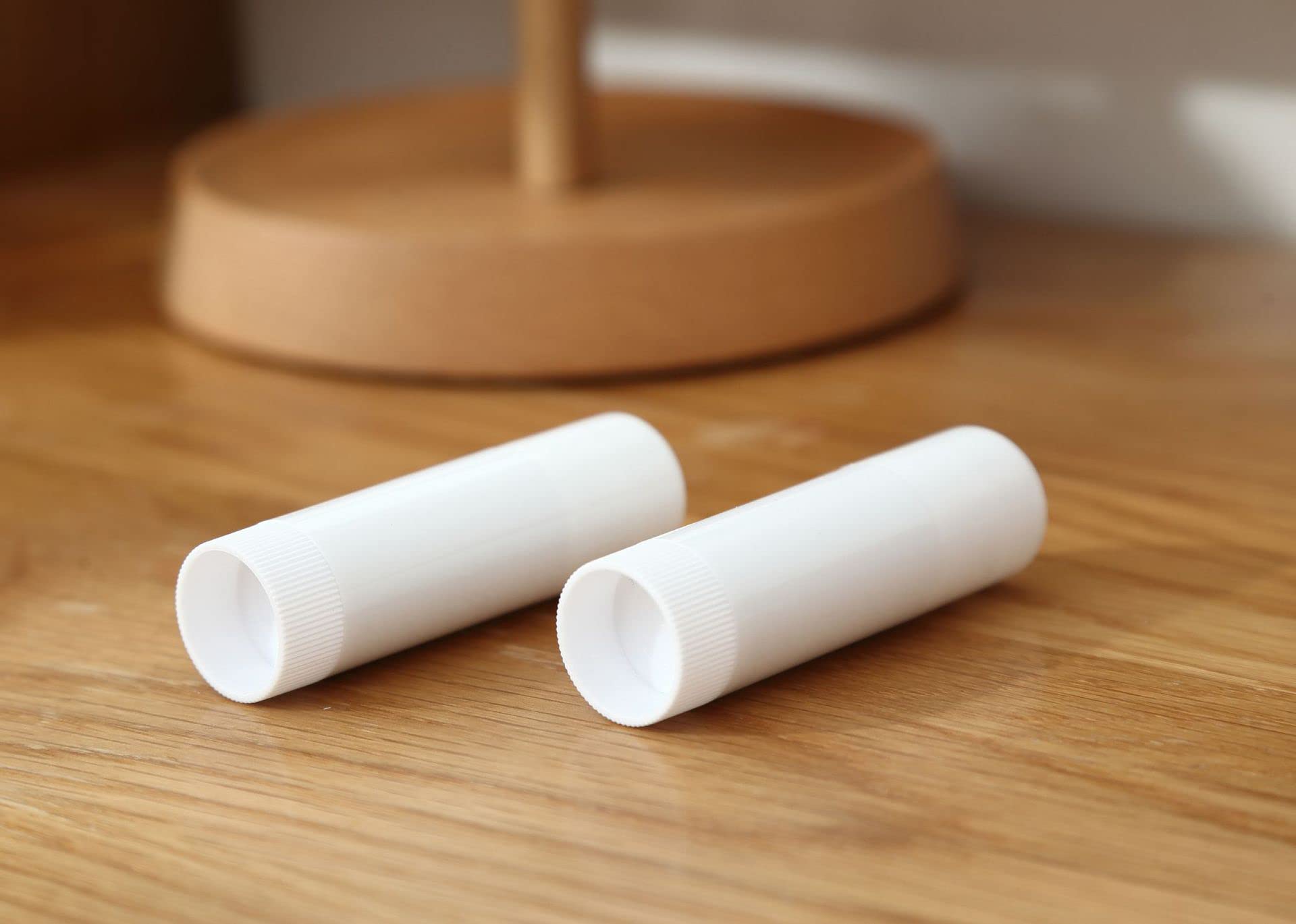 50 White Empty Lip Balm Tubes Containers By Upstore