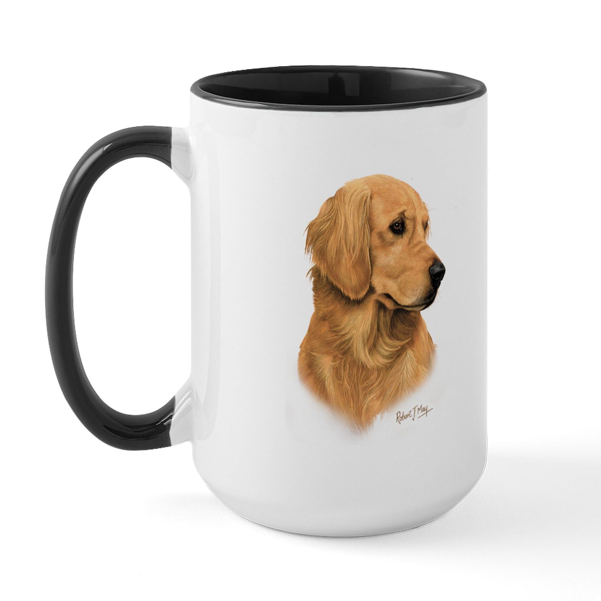 CafePress Golden Retriever Large Mug 15 oz (444 ml) Ceramic Coffee Mug