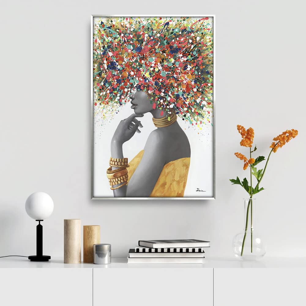 Hand-Painted African American Wall Art -Black Art Paintings For Wall -Graffiti Canvas Wall Art For Living Room Bedroom Office De