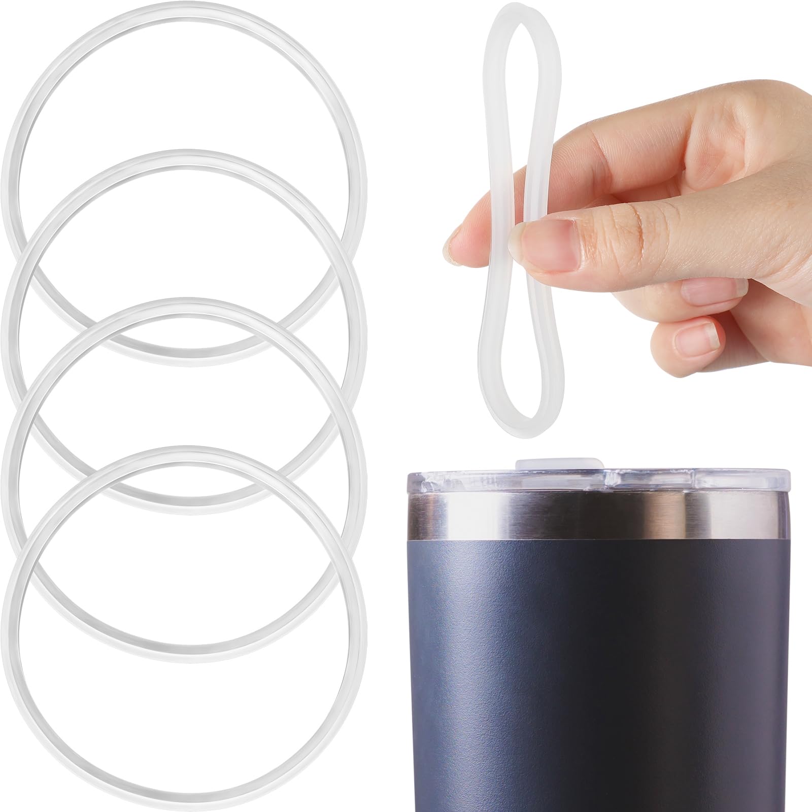 Patelai 30 Oz Replacement Rubber Lid Seals Compatible Seals Lid Gaskets For 30 Oz Insulated Stainless Steel Tumblers Compatible