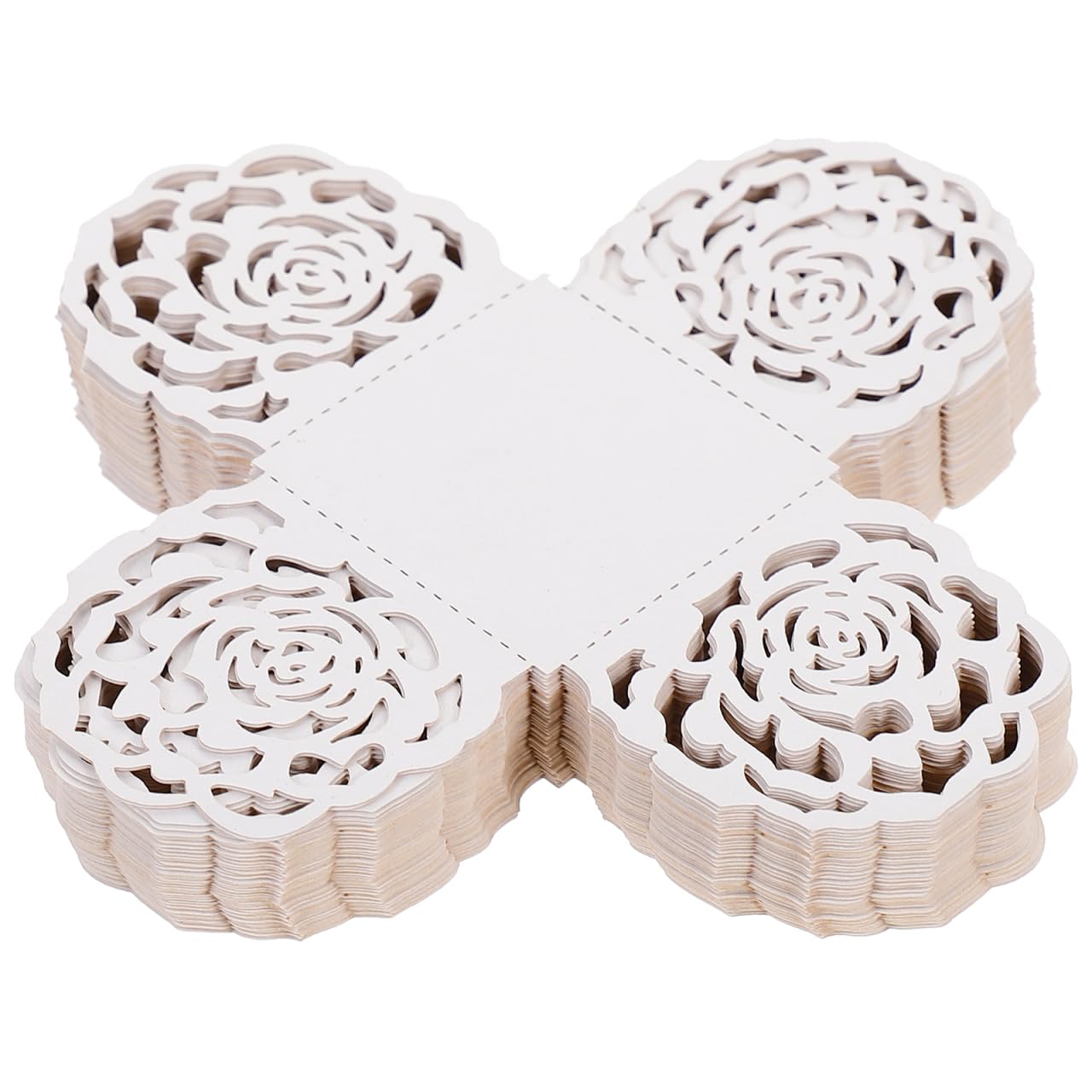 IMIKEYA 50pcs Paper Chocolate Packing Trays Hollow-out Chocolate Wrappers Truffle Holders Party Dessert Table Supplies