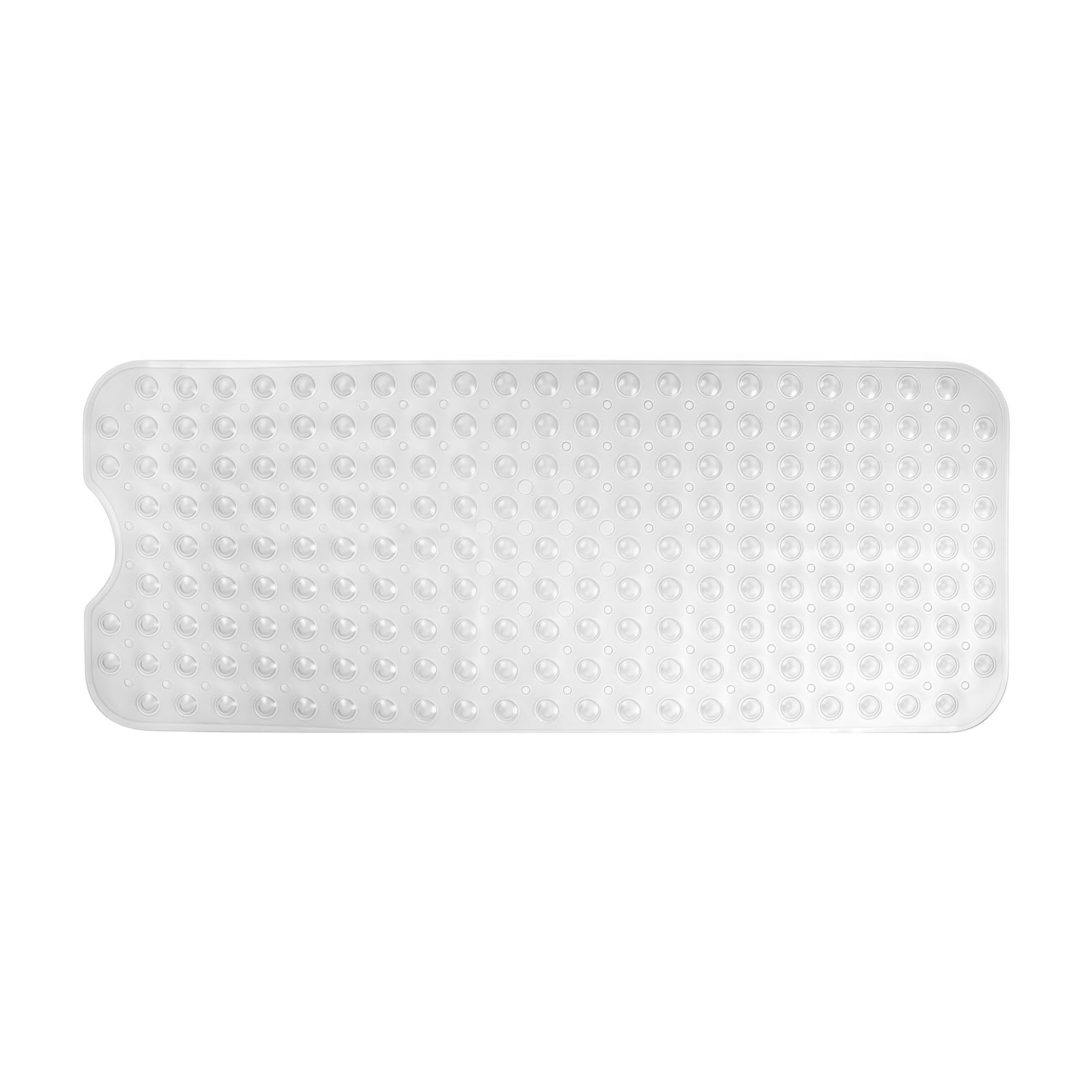 Tcbelosion Bath Tub Shower Mat,Non Slip Machine Washable Bathroom Mat,Suction Cups and Drain Holes for Easy Cleaning,39.56 X 15.