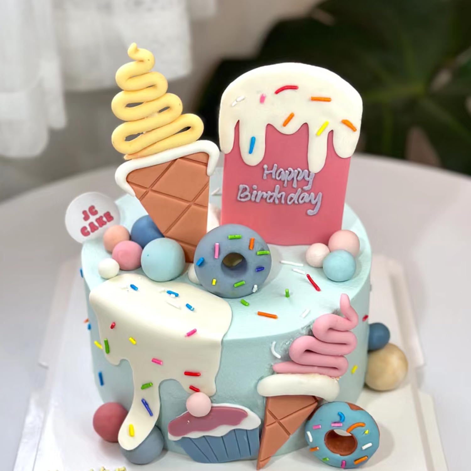 Minfeidms Ice Cream Cones Silicone Molds Donut Fondant Mold Lollipop Mold For Cake Decorating Cupcake Topper Chocolate Candy Gum