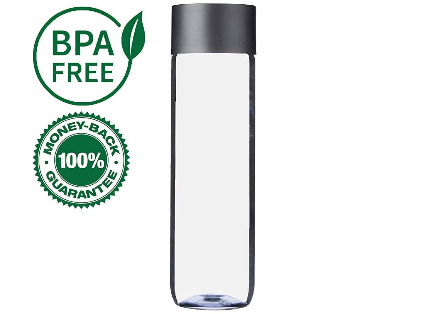 6-Pack Bulk Empty Plastic Juice Or Water Bottles With Caps Reusable 400Ml Durable Smoothie [Bottle]S With Black Lids Great Calmi