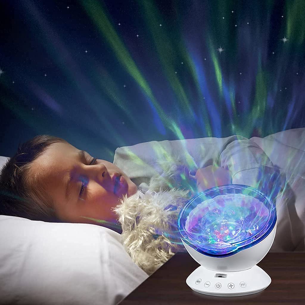 Citaaz Remote Control Touch Senor Ocean Wave Led Light Projector,Rotate Aurora Galaxy Sky Lights For Bedroom Baby Nursery Adults
