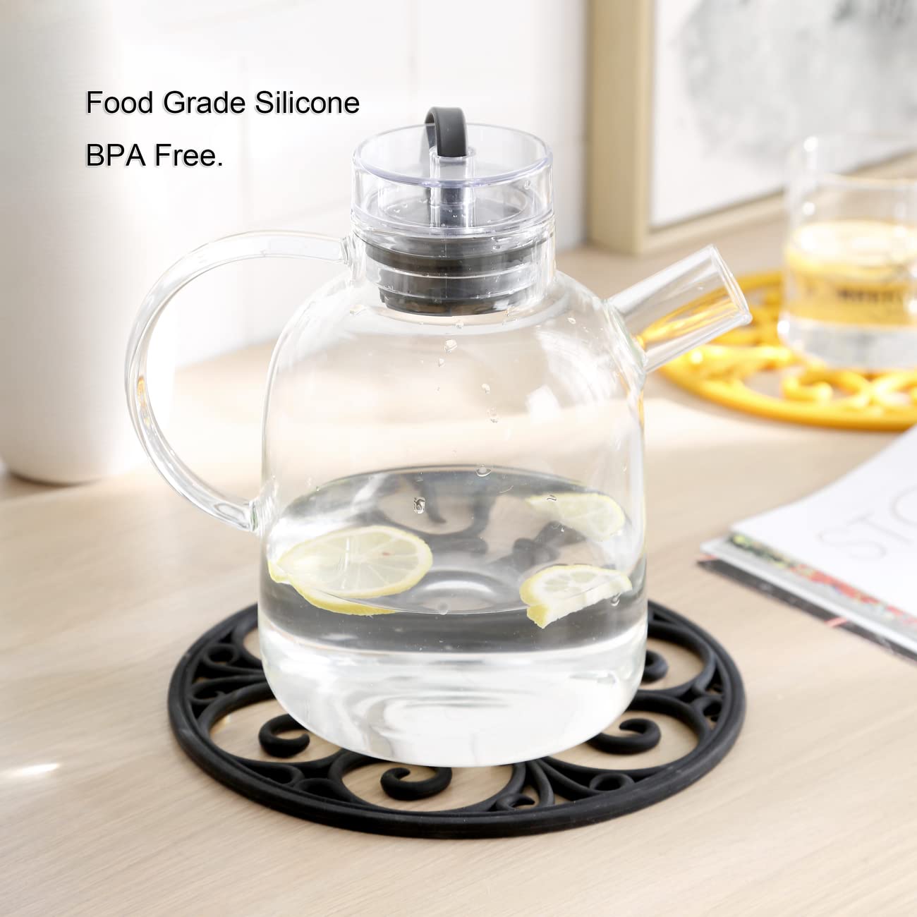 Silicone Trivet Mat - Hot Pot Holder Hot Pads For Table & Countertop - Teapot Trivet Kitchen Trivets - Non-Slip & Heat Resistant
