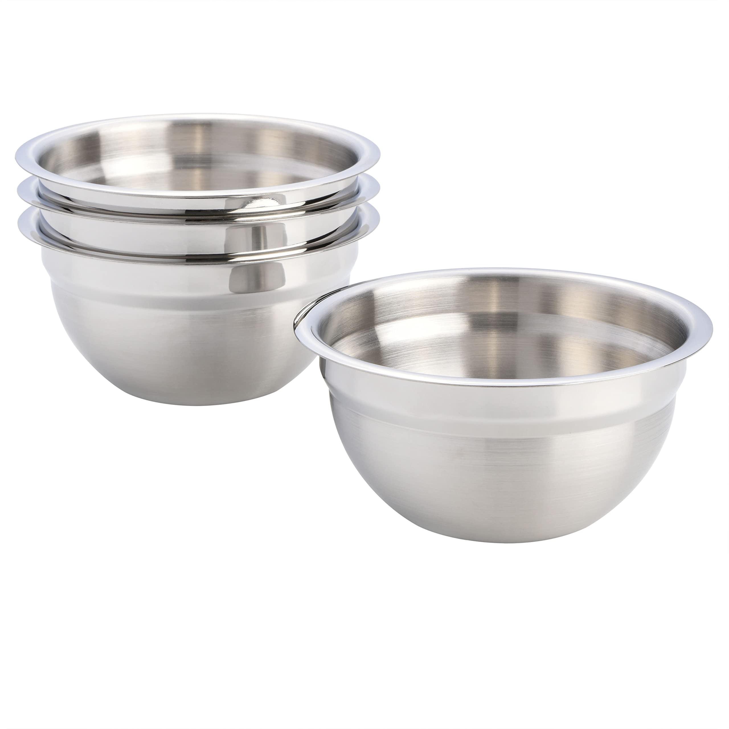 Babish Stainless Steel Mixing Bowl Set, 4-Piece Mini