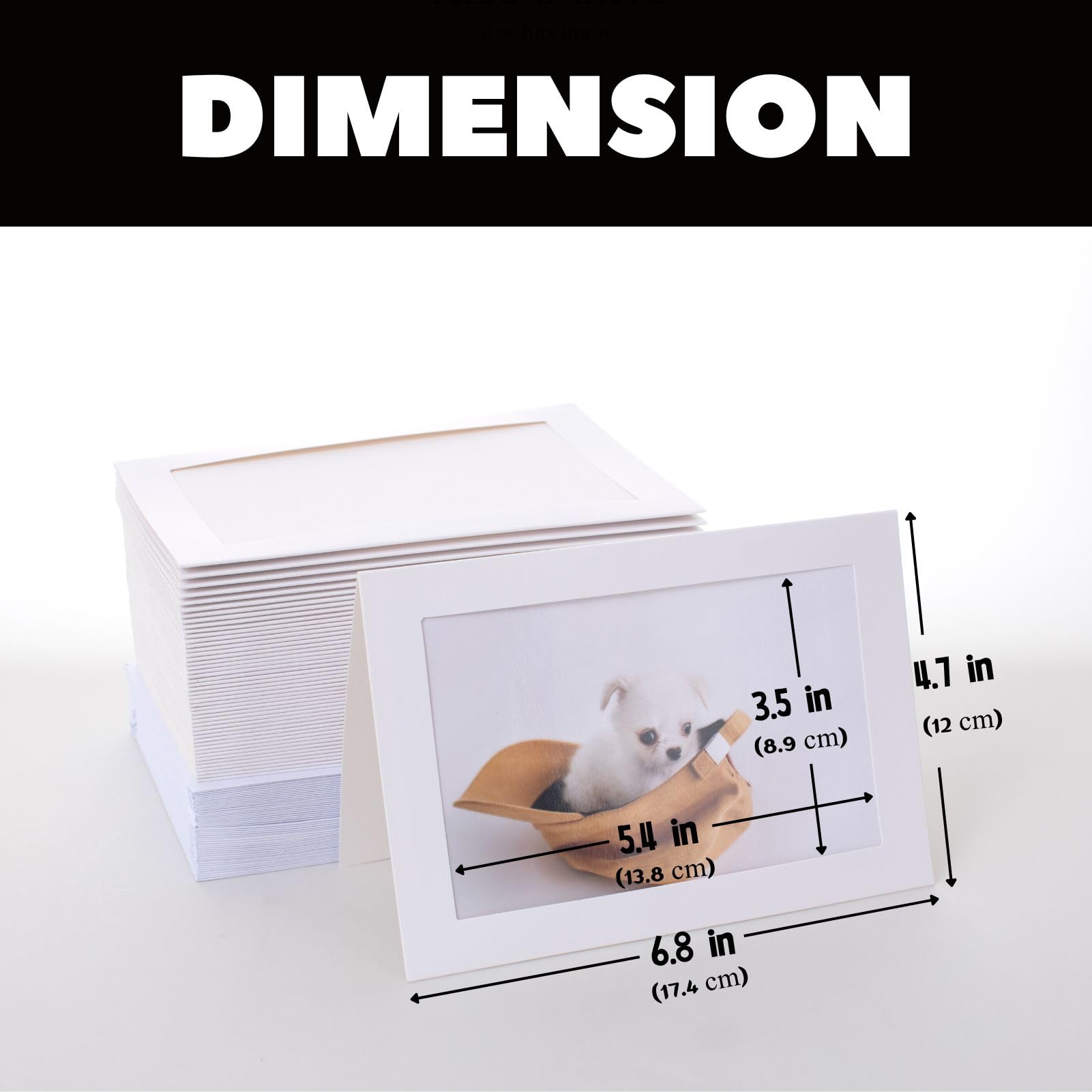 200 Count Photo Frame Cards with Envelopes 4x6 Paper Picture Frame Notecards Photo Card Holder Set for Thanksgiving,Halloween,We