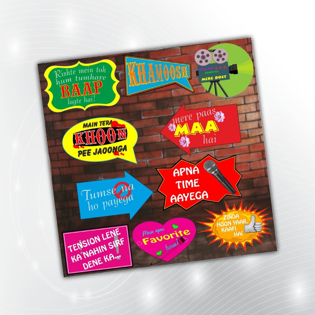 PartyStuff Props  Bollywood Party Props 2 (10 Piece)