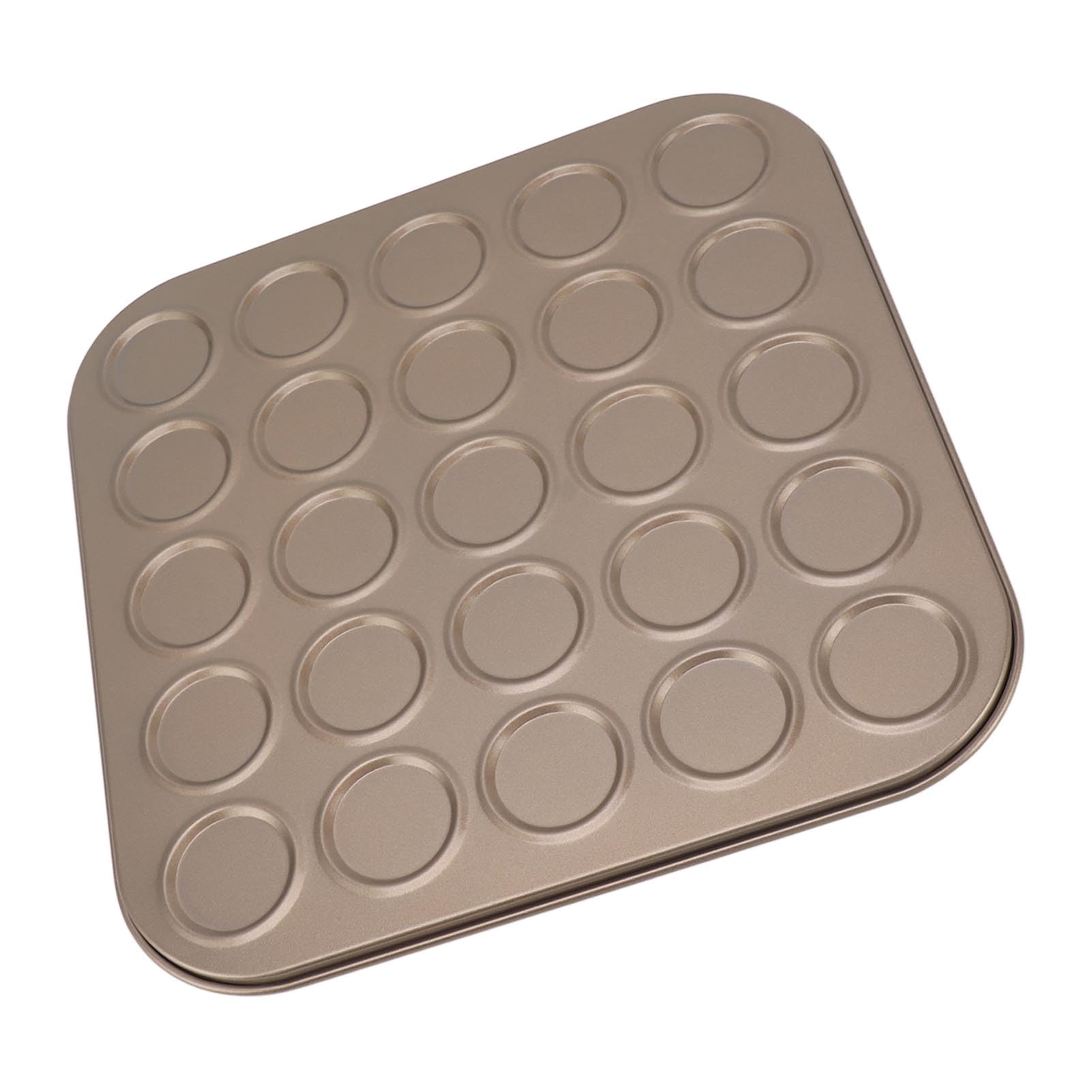 Zerodis Muffin Top Pan - Non-Stick Carbon Steel Bakeware, 25 Hole Design, High Temperature Resistant