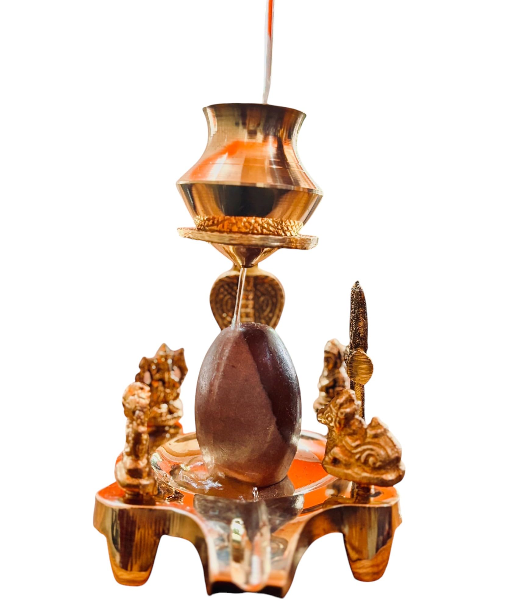 Ani Divine Shiv Parivar Idol Set With Narmadeshwar Lingam || Brass Murti Of Parvati, Ganesh, Kartikeya & Nandi Maharaj Ji - 10 X