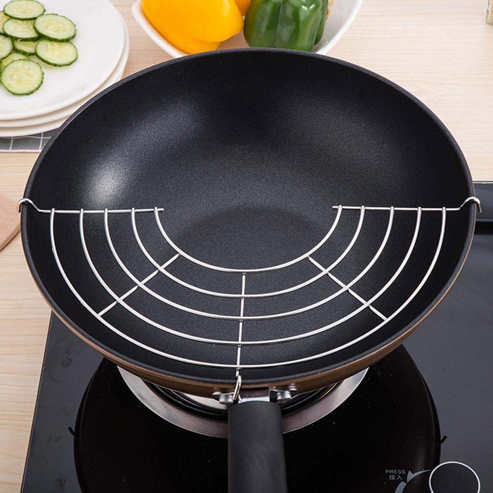 Oil Strainers Shelfs Stainless Steel Shelves Food Cooling Rack Strainer Kitchen Wok Fry Pan Pot for Fry Pan Drainer Rack Fried C