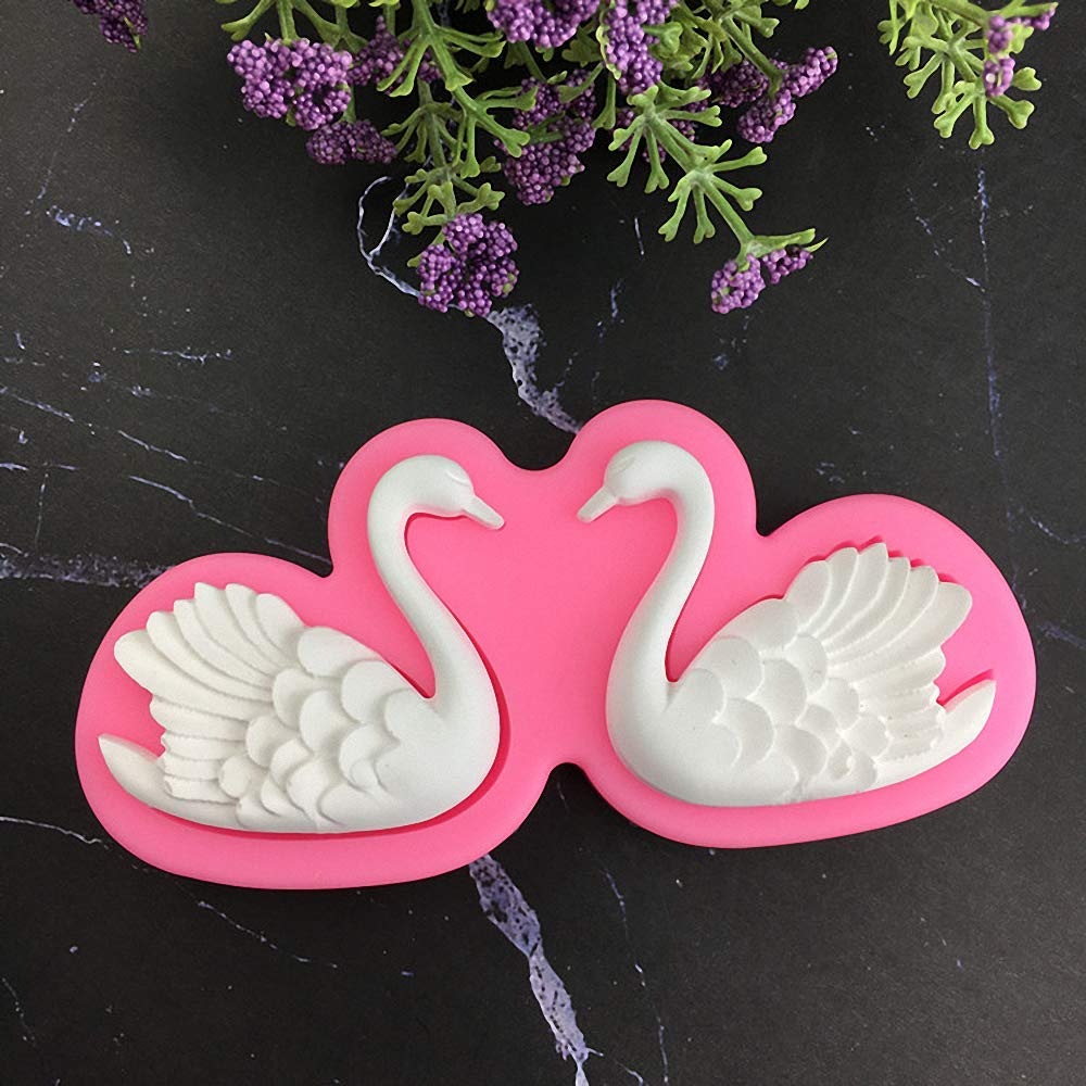 Cute Swan Silicone Fondant Mold For Cake Cupcake Topper Sugar Craft Decorating Paper Clay Resin Mold