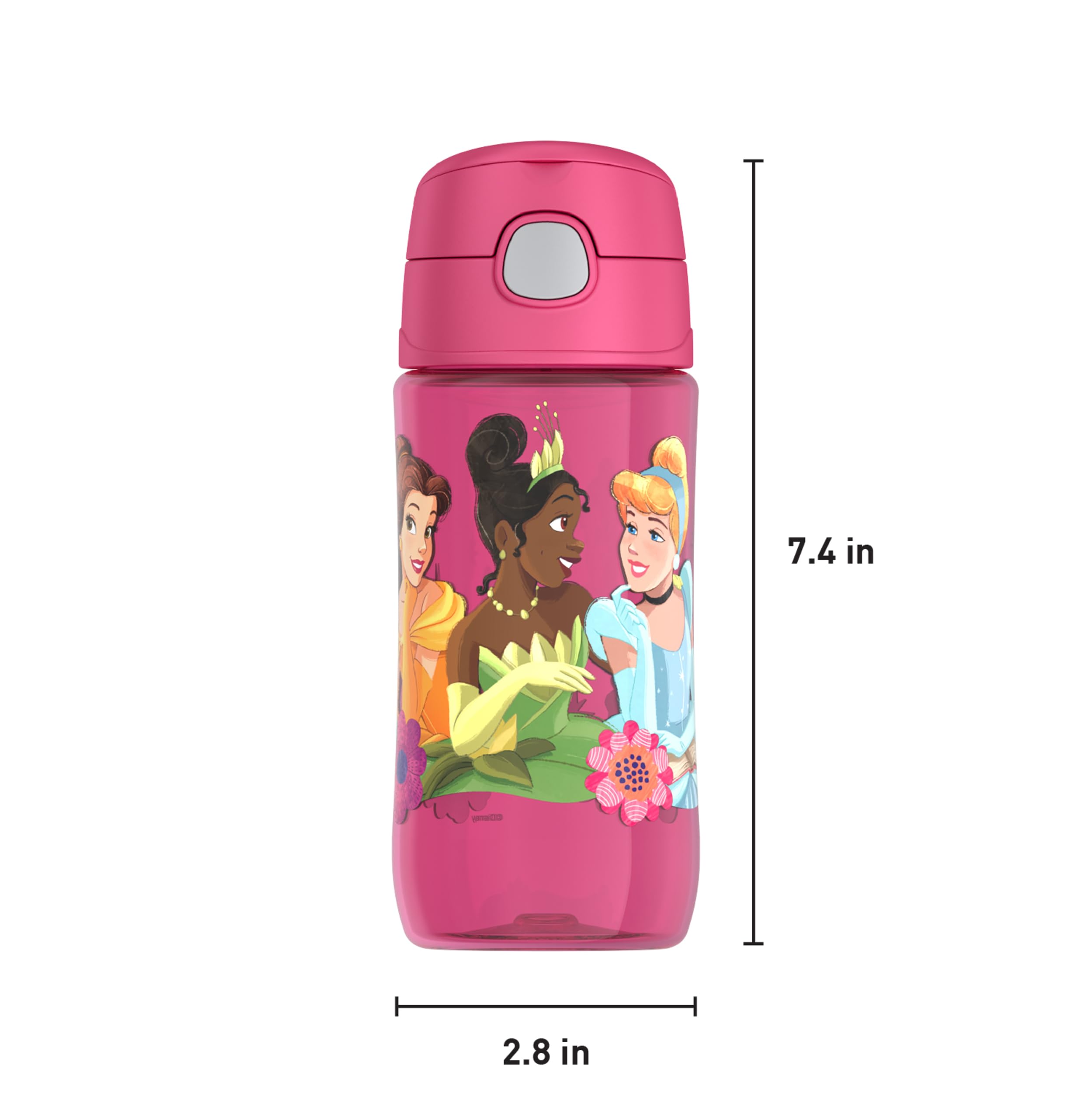 Thermos Funtainer 16 Ounce Plastic Hydration Bottle With Spout, Princess