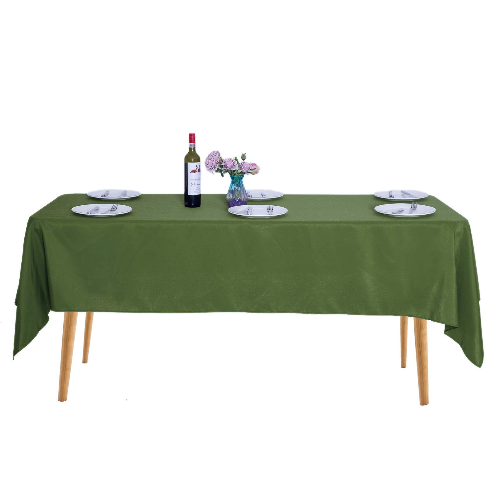 Ascoza 2Pack 60X102 Inch Willow Rectangular Tablecloth 6 Feet Table Cloth In Polyester Fabric For Wedding/Banquet/Restaurant/Par