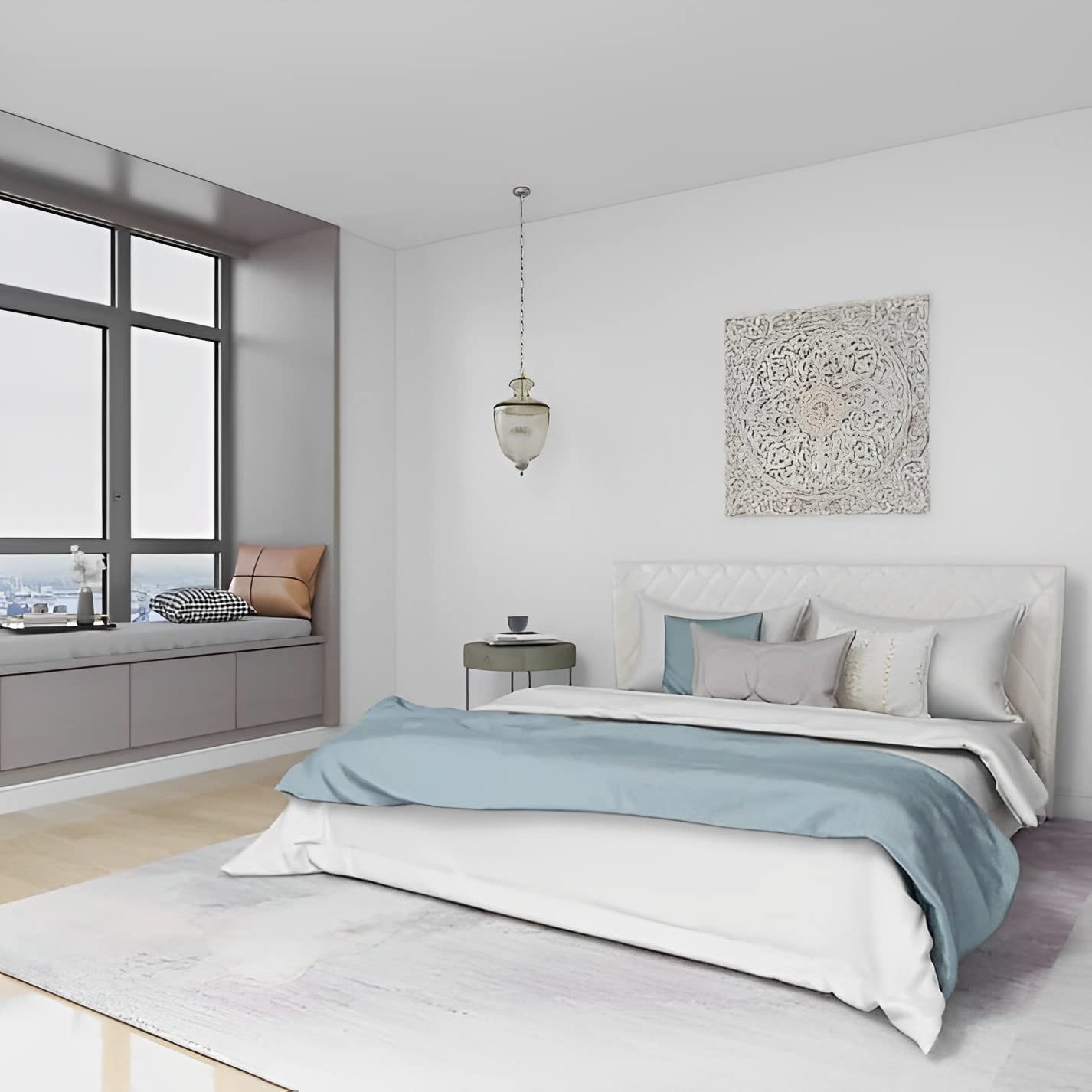 Wood Carving Wall Panel For Living Room And Bedroom 24 Inch X 24 Inch