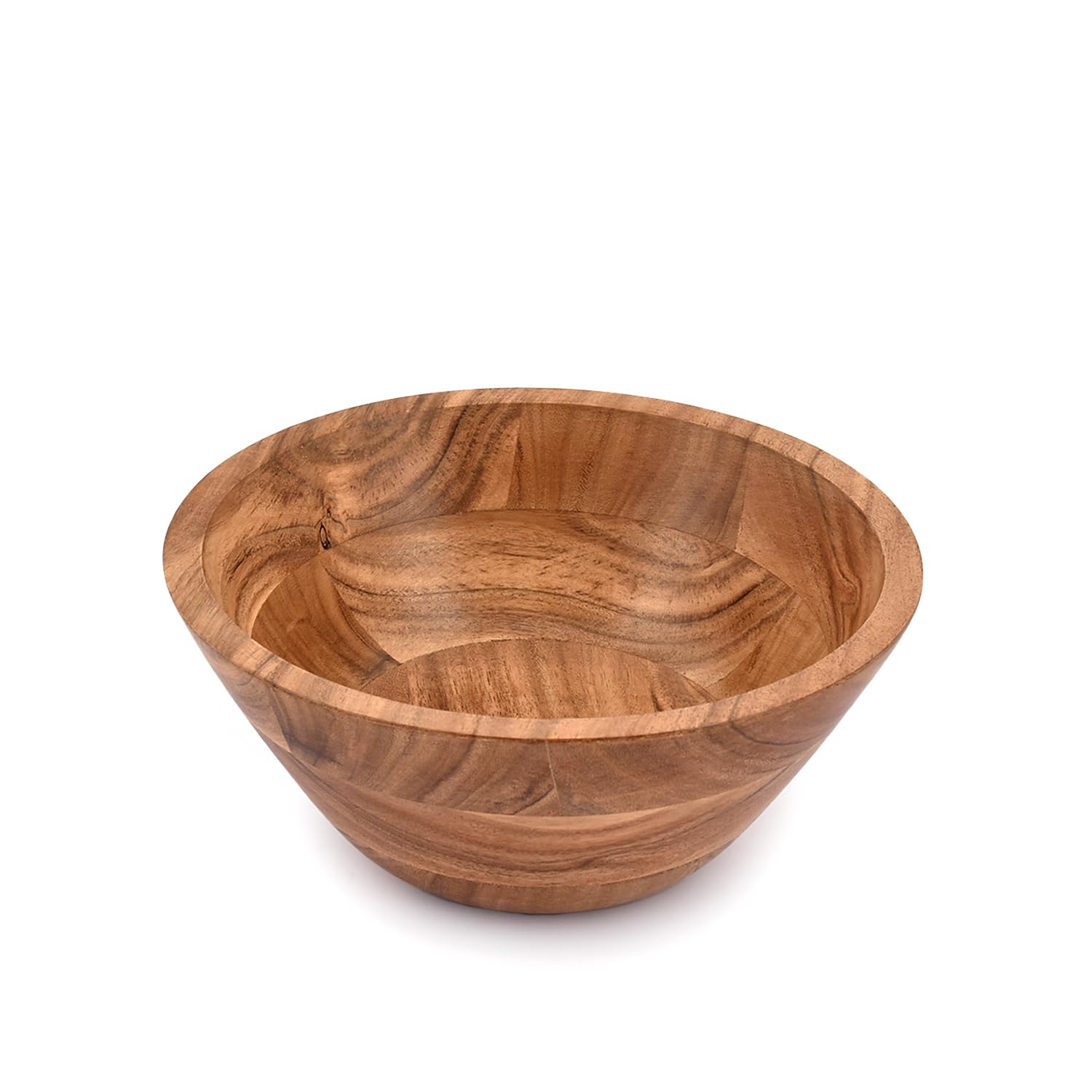 Samhita Acacia Wood Salad Bowl, Perfect For Salad, Vegetables Salad Bowl & Decorative Centerpiece Absolute Beautiful For Your Ki