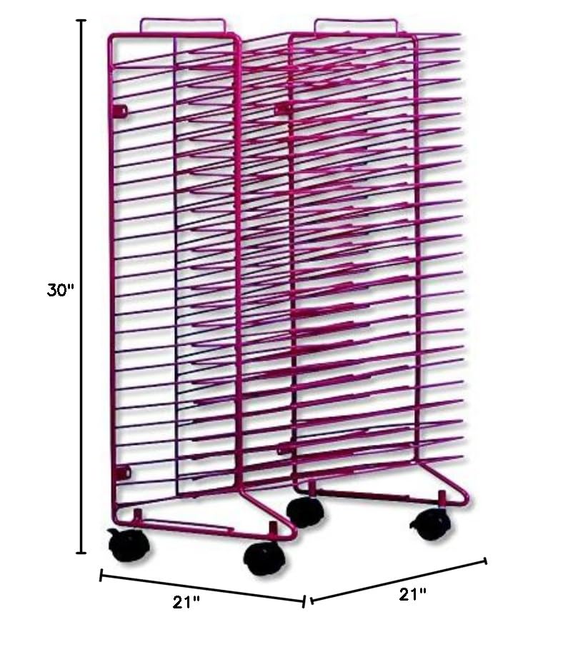Sax Stack-A-Rack Drying Rack, Red, Powder Coated, 30 X 21 X 17 Inches - 408117