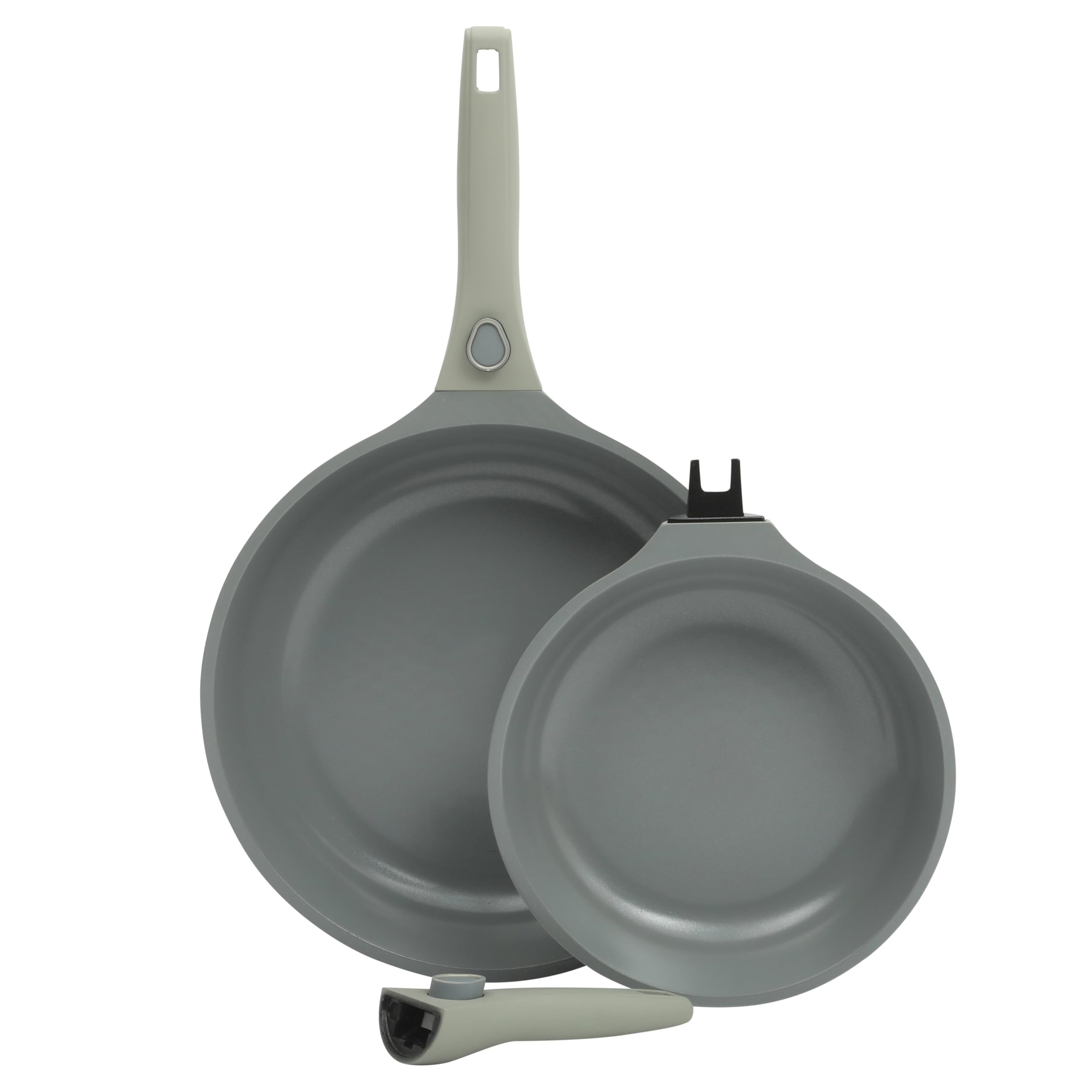Sur La Table Kitchen Essentials Craft Studio Cast Aluminum Detachable Handle 8 And 10 Inch Skillet Fry Pan Set W/Pfa Free Cerami