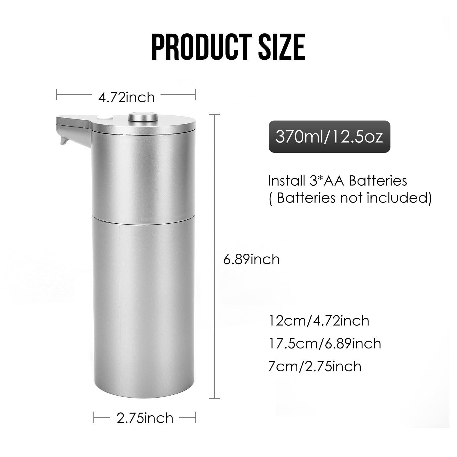Aunmaon Automatic Soap Dispenser Touchless,Upgrade Adjustable Volume For Thick And Thin Liquid Battery Hand Soap Dispenser,Dish