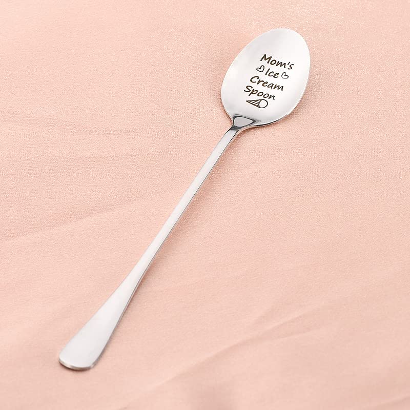 Cute Spoons Mothers Day Birthday Gifts For Mom Women From Daughter Son - Moms Ice Cream Coffee Cereal Spoon Best Mom Mama Christ