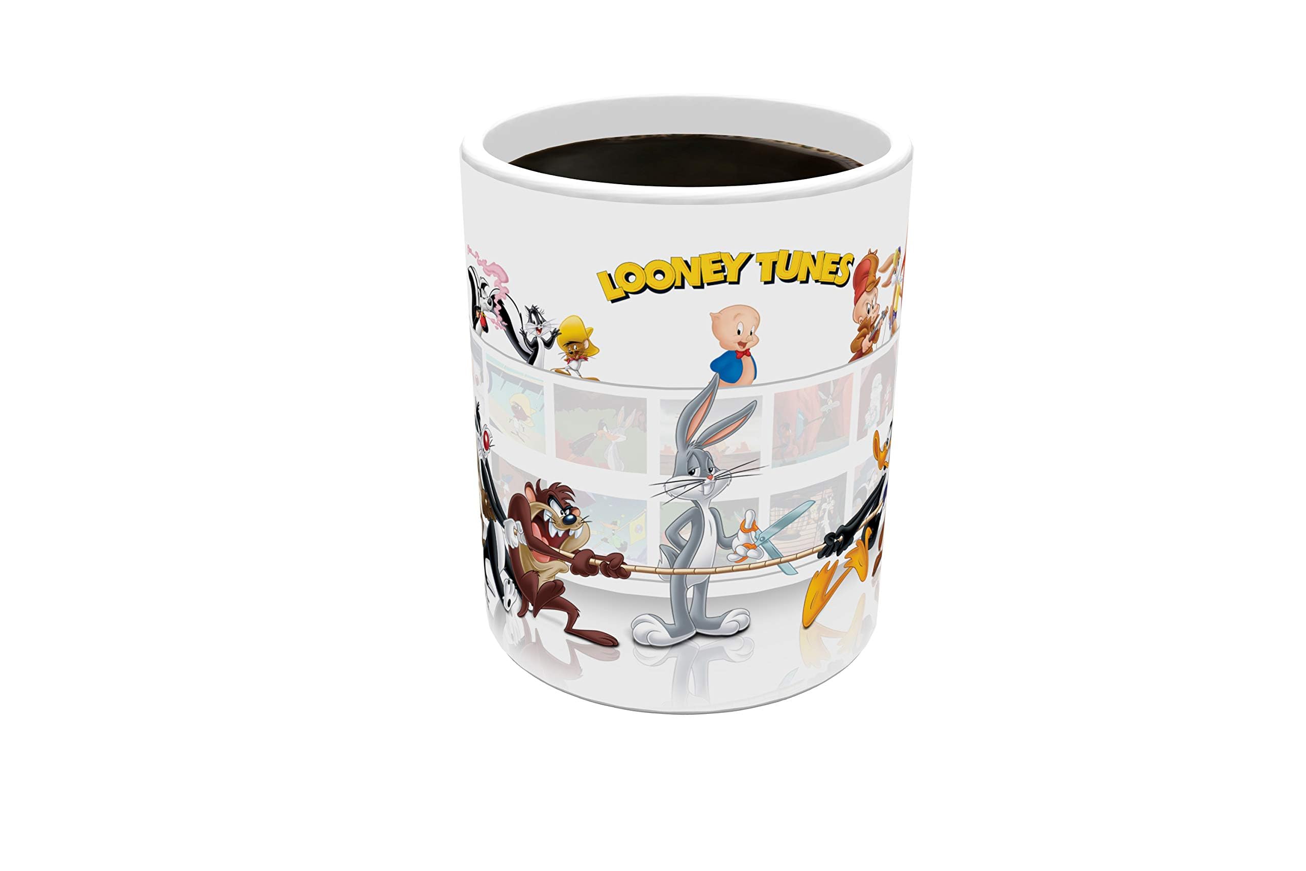 Morphing Mugs Looney Tunes (The Tunes) Ceramic Mug, Black