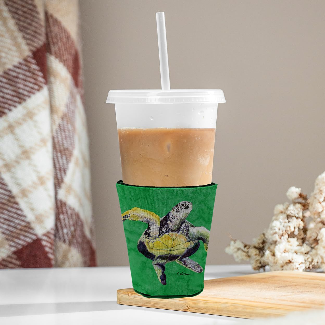 Turtle Dancing Red Solo Cup Beverage Insulator Hugger