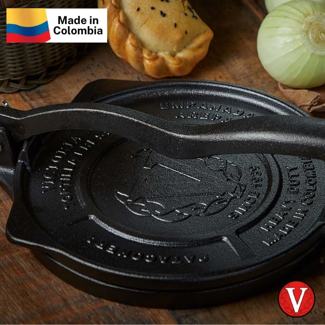 Victoria 8-Inch Commercial-Grade Cast-Iron Tortilla Press, Made From Super-Durable Hd Iron, Made In Colombia