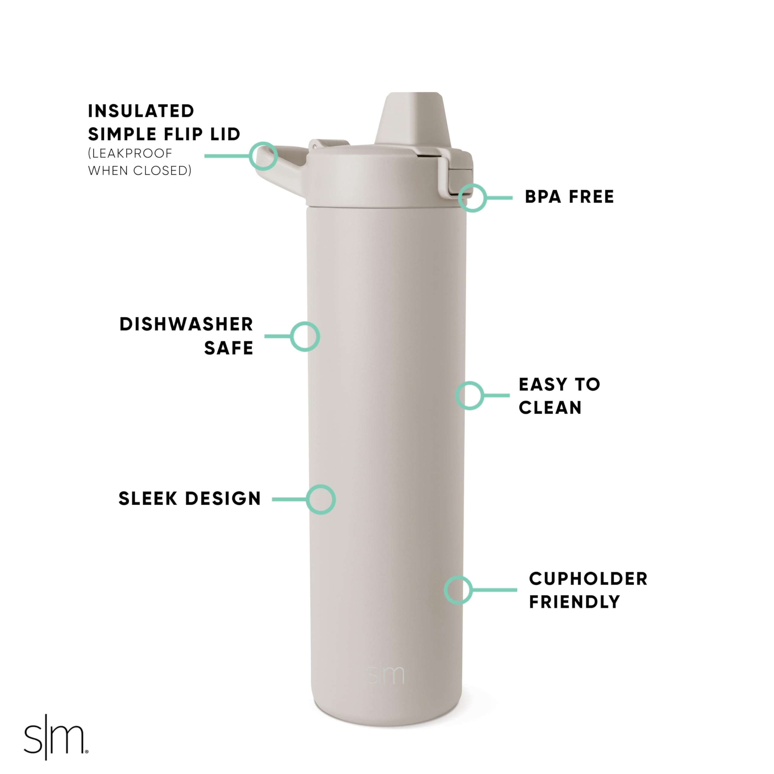 Simple Modern Filtered Water Bottle | Insulated Stainless-Steel Carbon Filter Travel Water Bottles | Reusable For Clean Drinking