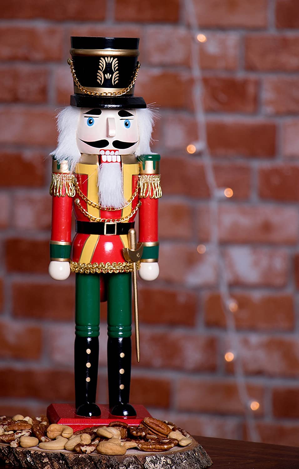 Clever Creations Soldier 14 Inch Traditional Wooden Nutcracker, Festive Christmas D  cor for Shelves and Tables