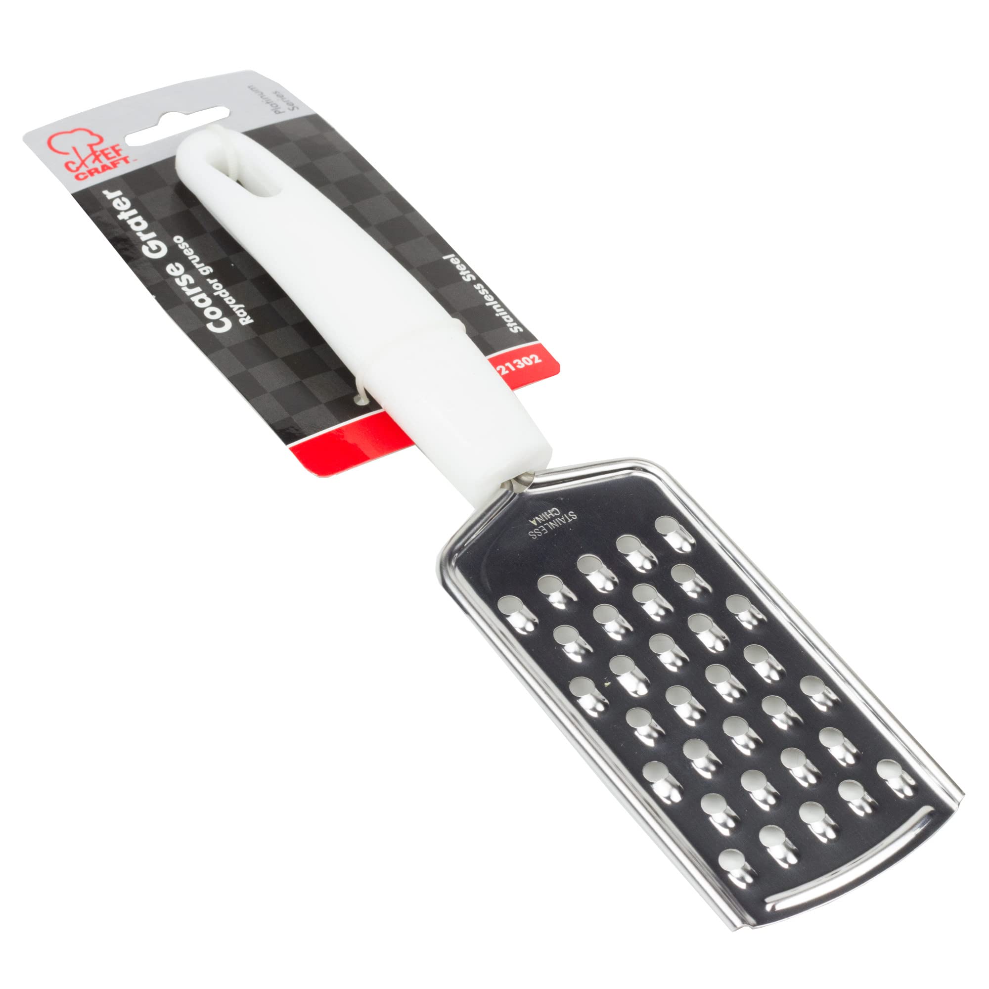 Chef Craft Select Handheld Coarse Grater, 9.25 Inches In Length, White