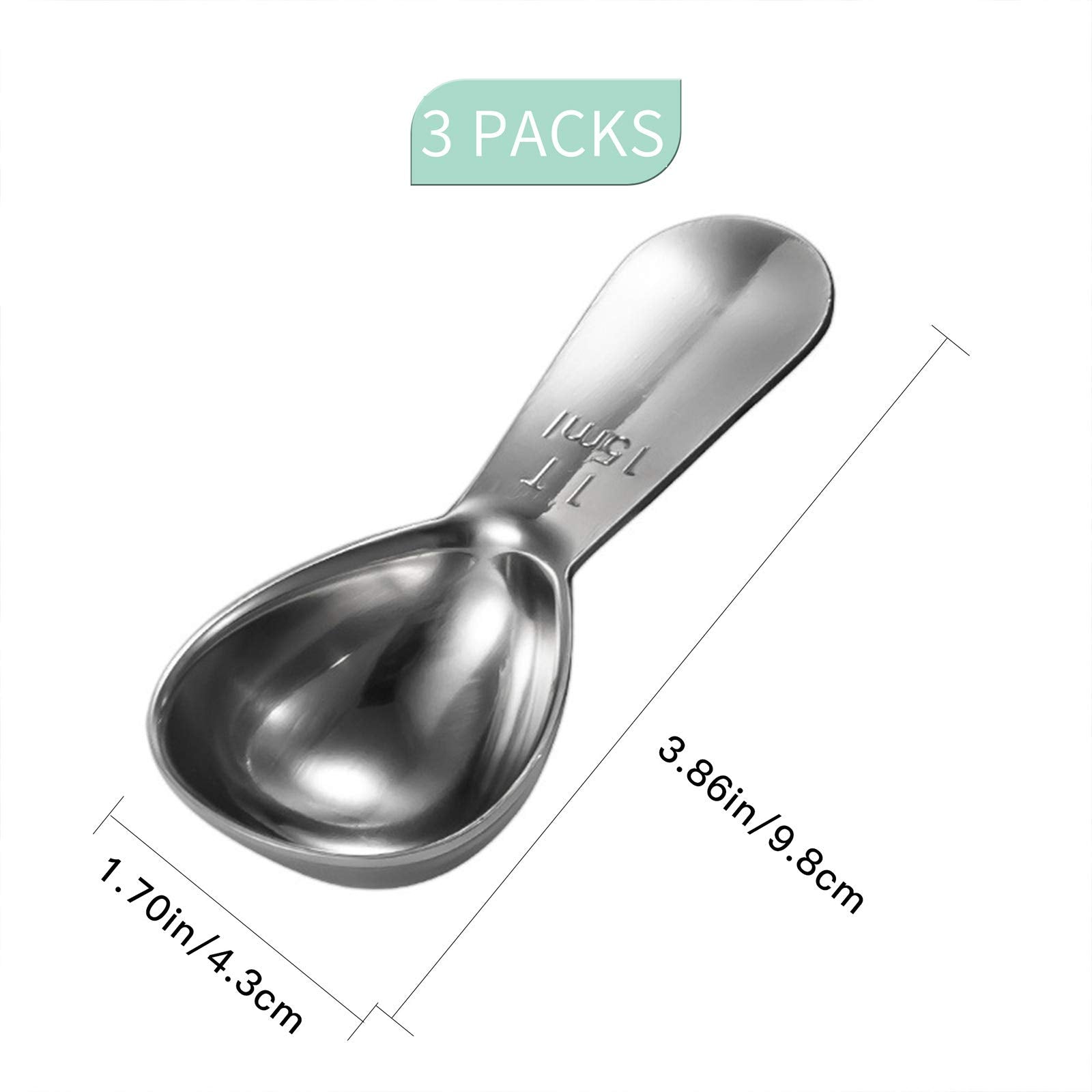Coffee Scoop Set,Stainless Steel Coffee Spoons Short Handles,Tablespoon Measure Spoon Set Fit Coffee, Loose Tea, Sugar Or Flour(